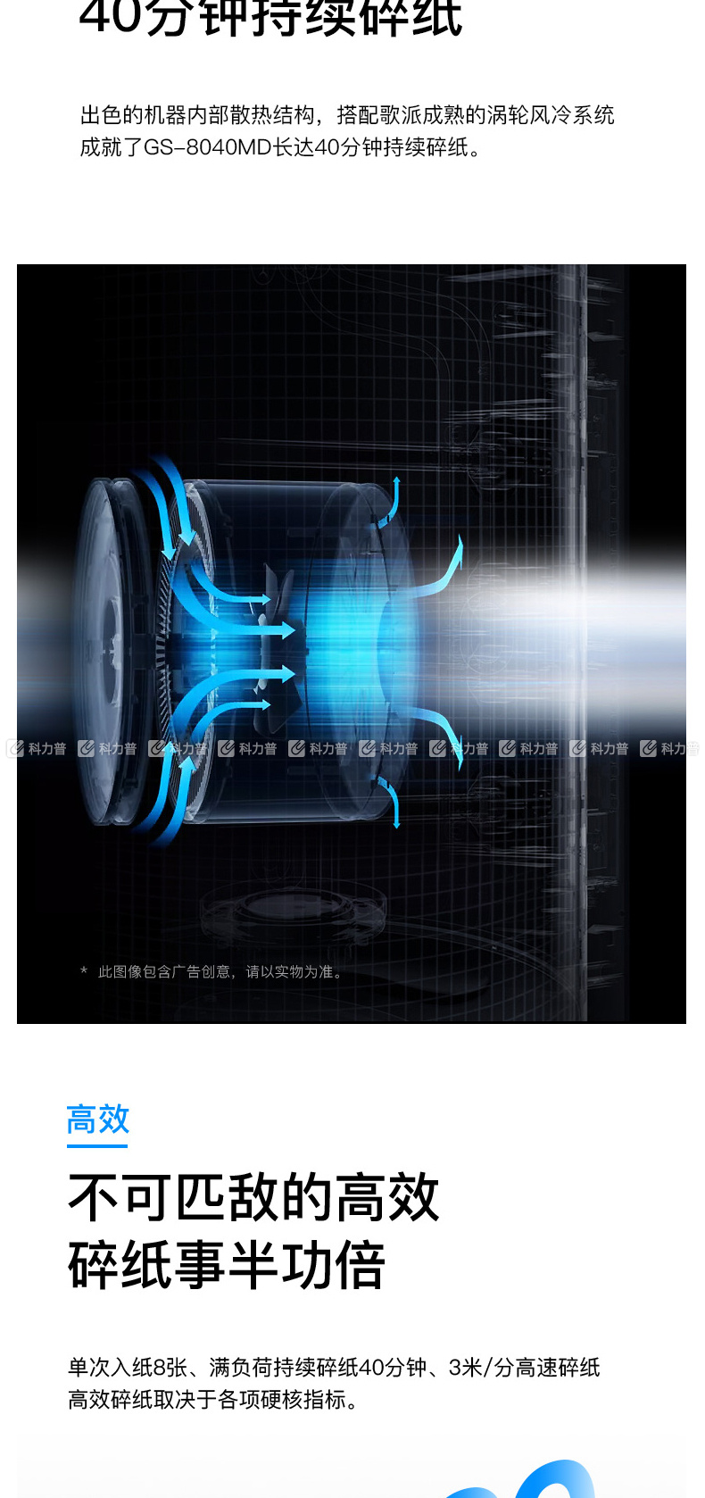 歌派 碎纸机 GS-8040MD  自动碎系列